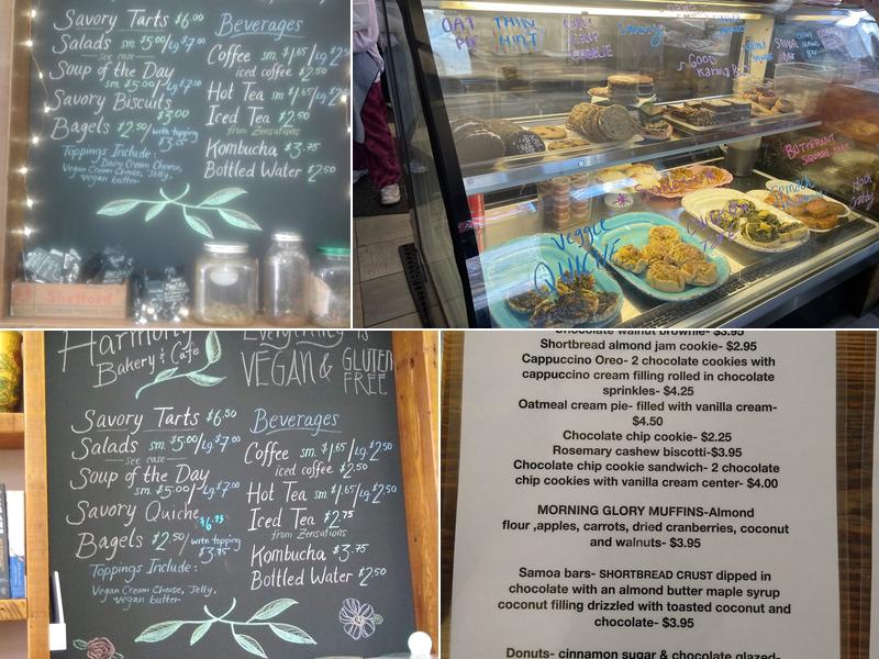 Harmony Bakery Menu