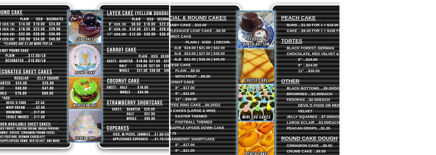 Fenwick Bakery Menu