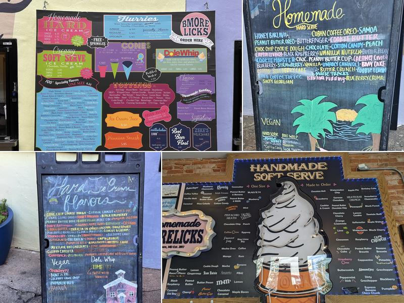 BMORE LICKS Menu