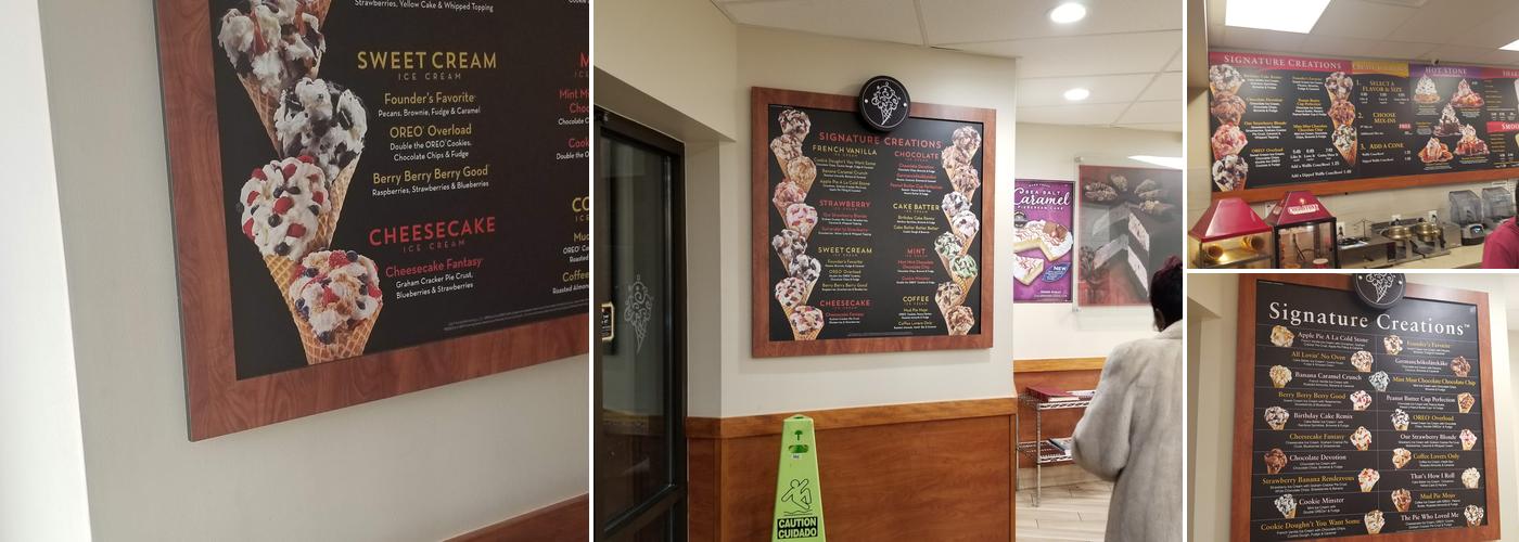 Cold Stone Creamery Menu