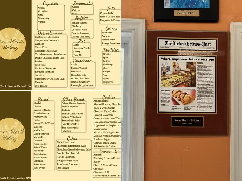 Stone Hearth Bakery Menu