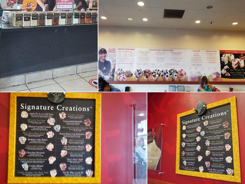 Cold Stone Creamery Menu