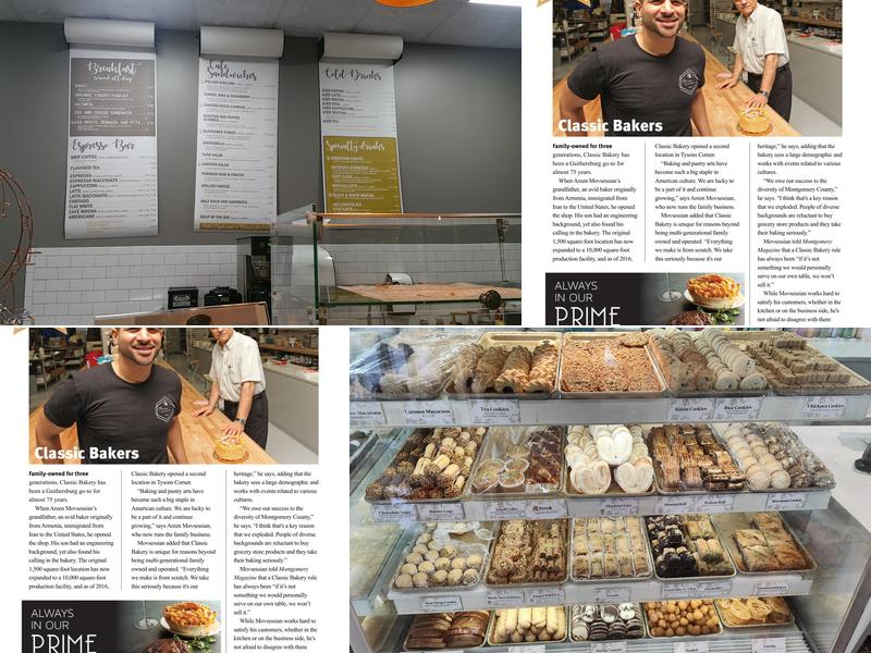 Classic Bakery Menu