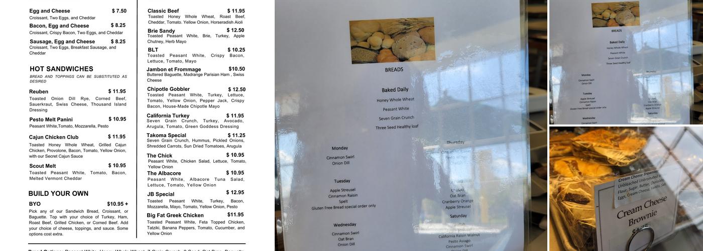 Spring Mill Bread Co Menu