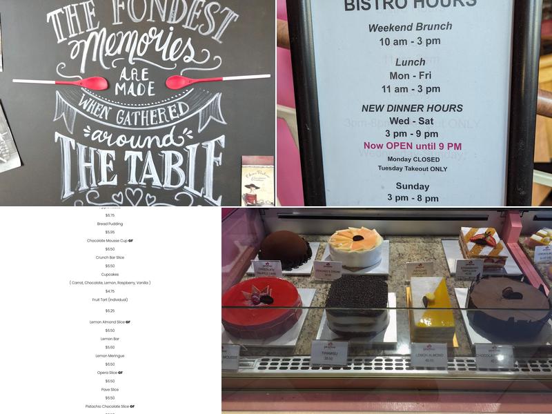 Praline Bakery & Bistro Menu