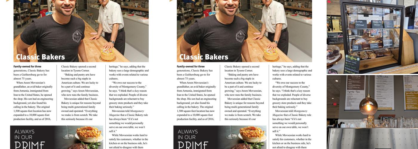 Classic Bakery Menu
