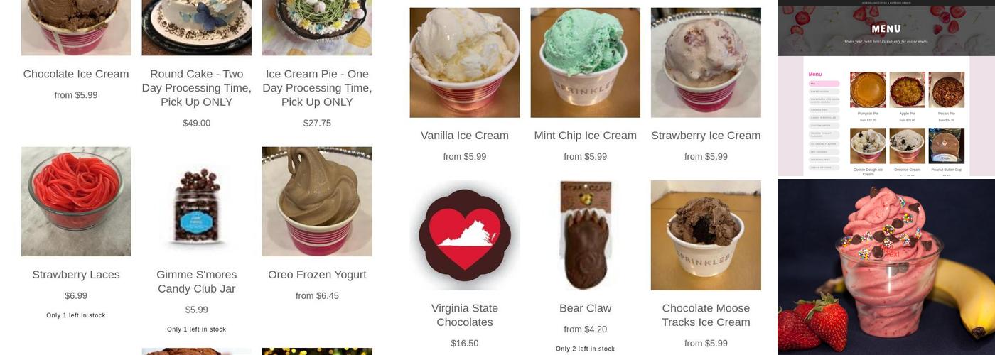 Sprinkles Potomac Menu