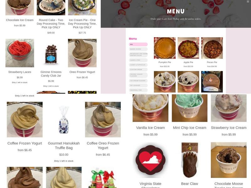Sprinkles Potomac Menu
