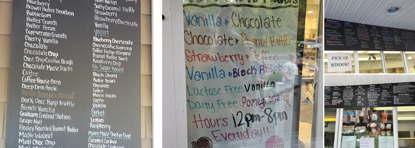 The Ice Cream Shoppe Menu