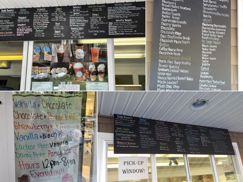 The Ice Cream Shoppe Menu