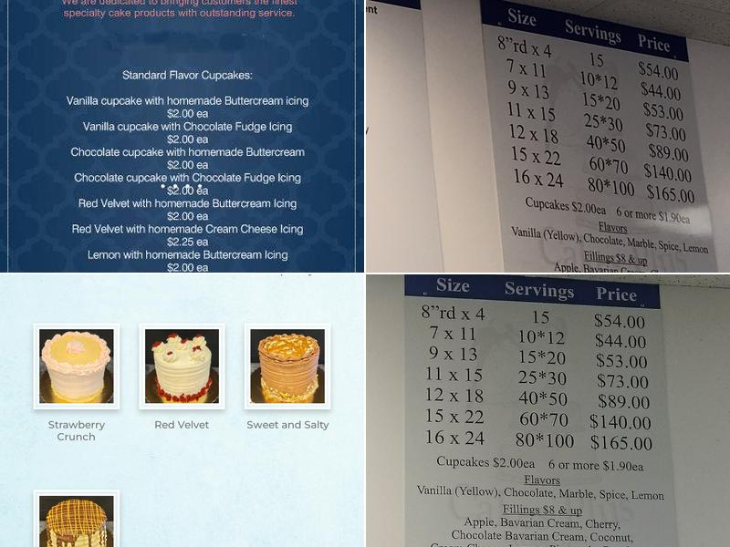 Cakes Plus Menu