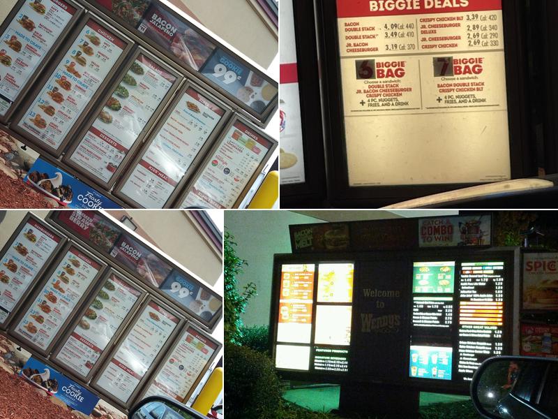 Wendy's Menu
