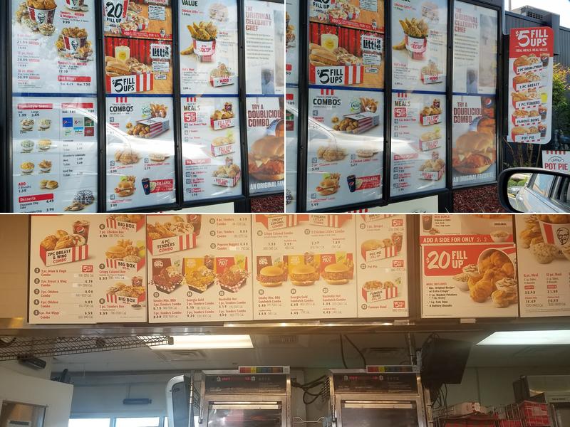 KFC Menu