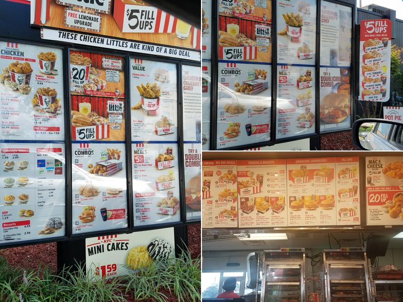 KFC Menu