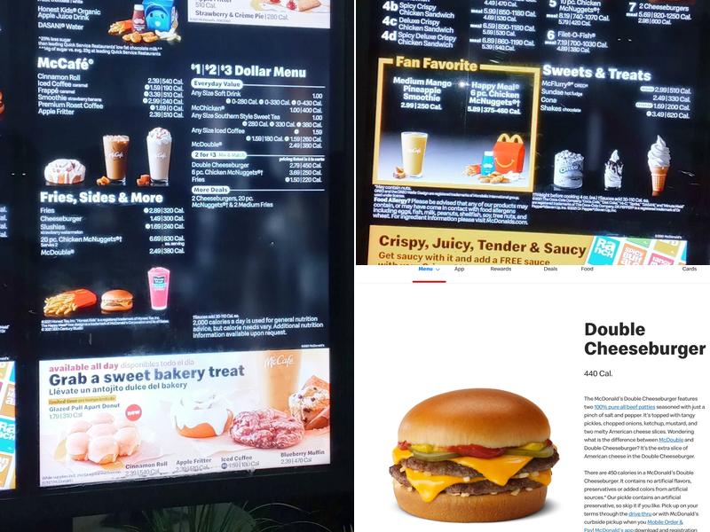 McDonald's Menu