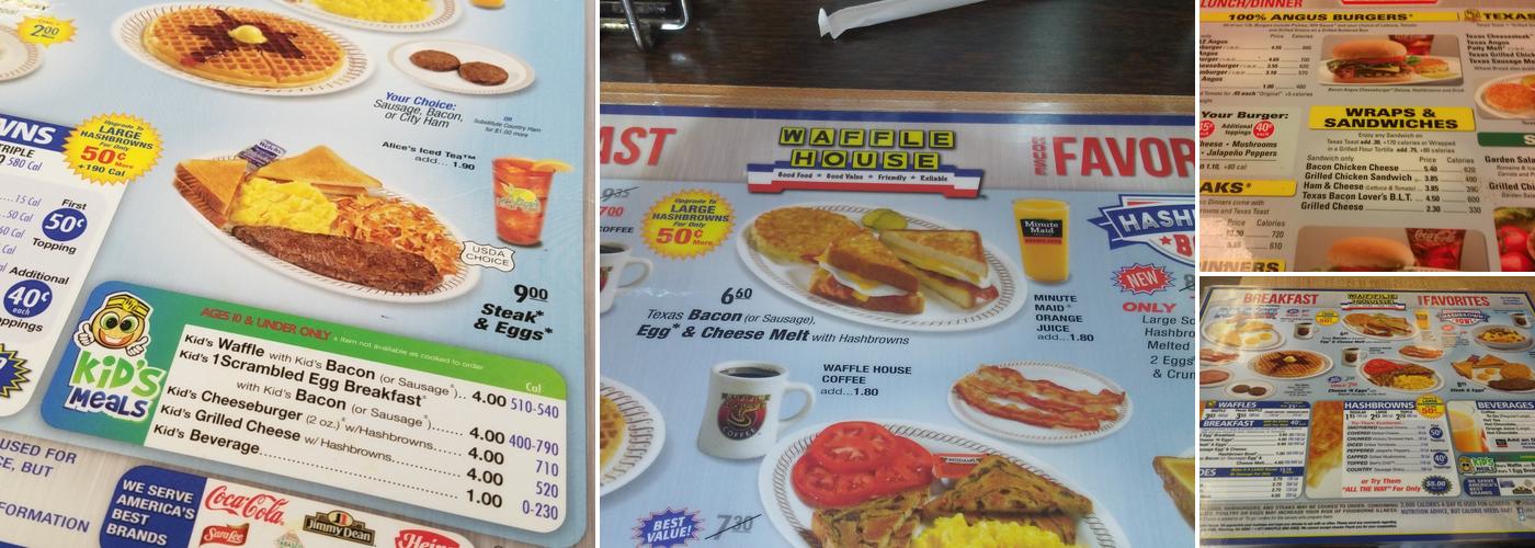 Waffle House Menu