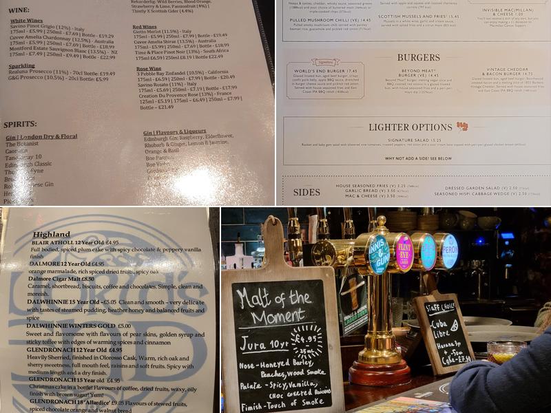 The World's End Menu