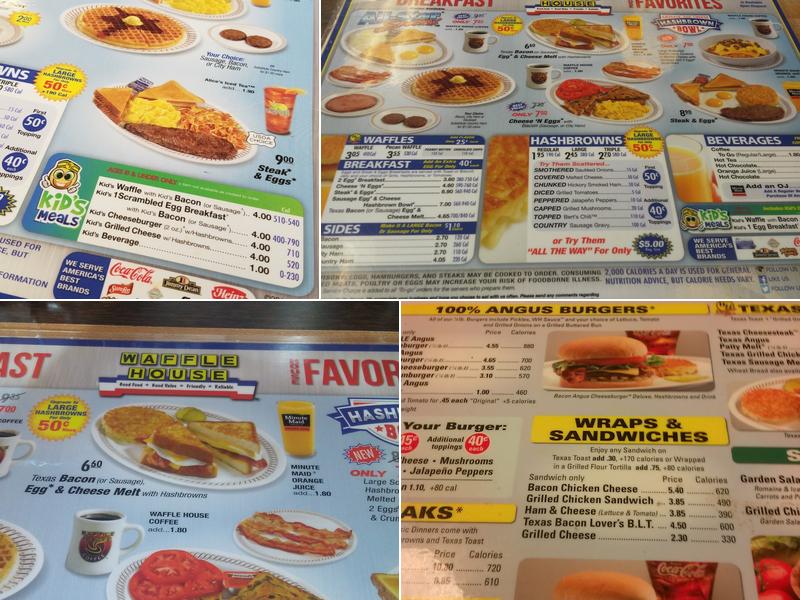 Waffle House Menu