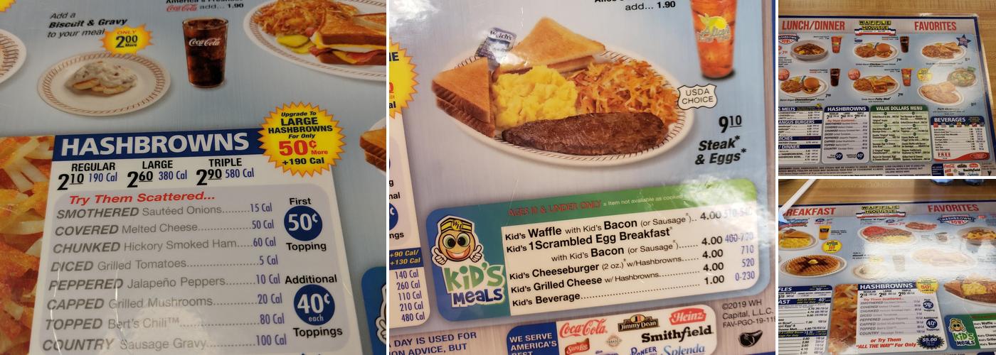 Waffle House Menu