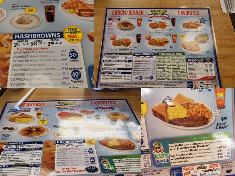 Waffle House Menu