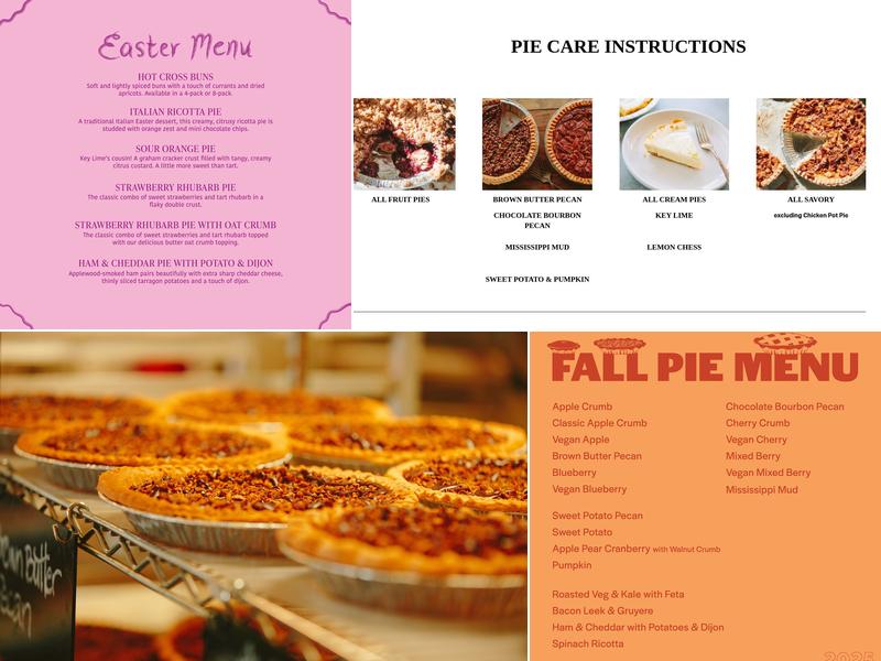 Petsi Pies Menu