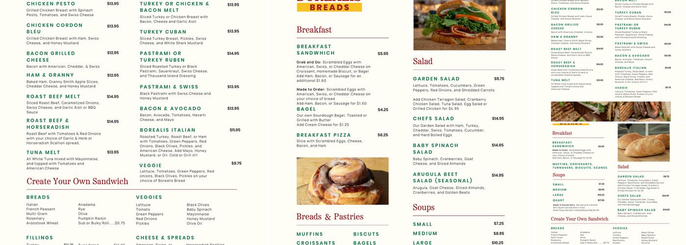 Borealis Breads Waldoboro Maine Menu