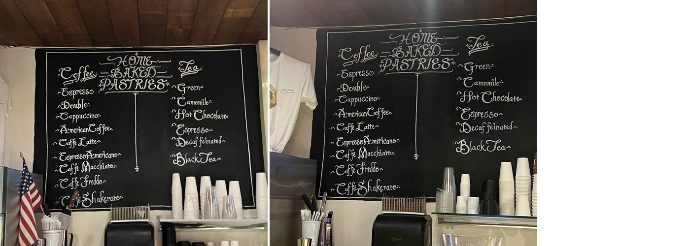 Dolce Menu