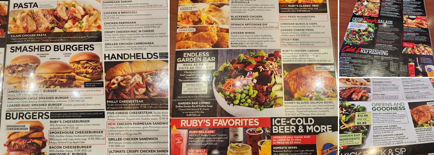 Ruby Tuesday Menu