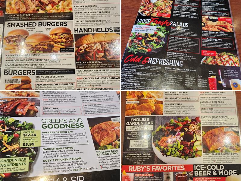 Ruby Tuesday Menu