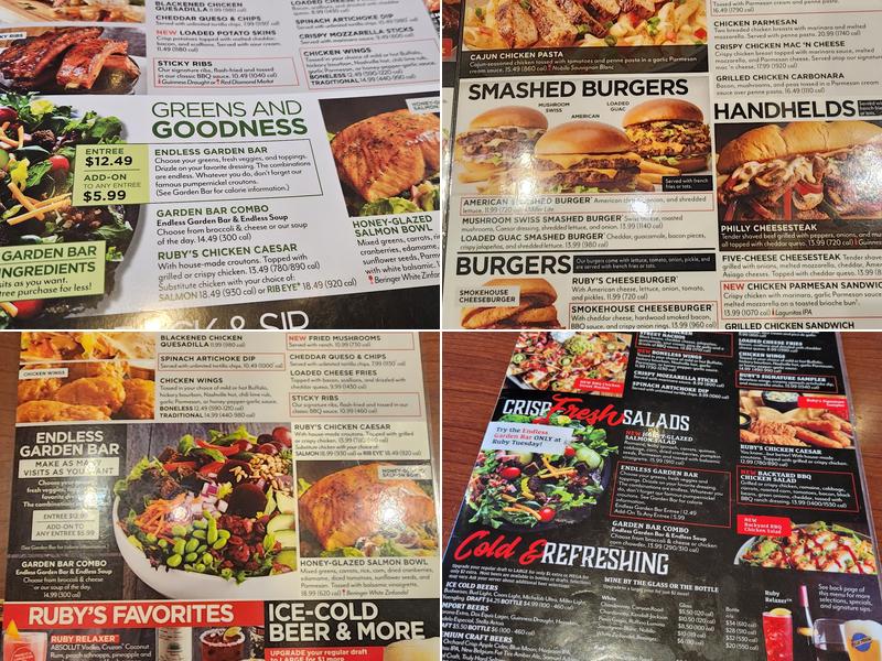 Ruby Tuesday Menu
