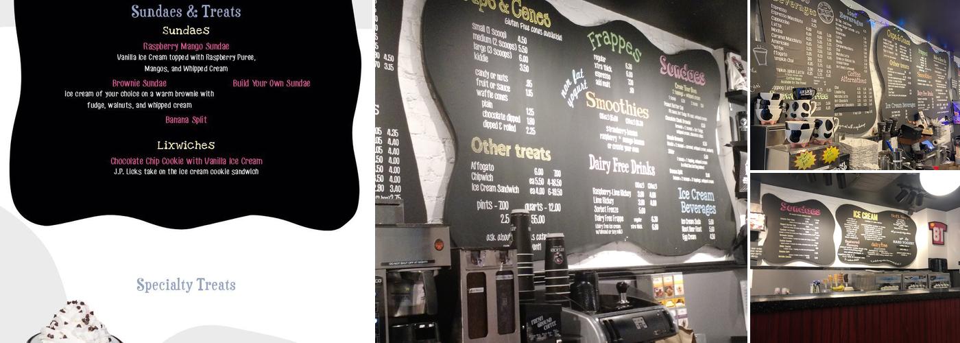 J.P. Licks Menu