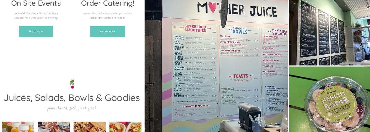 Mother Juice Menu