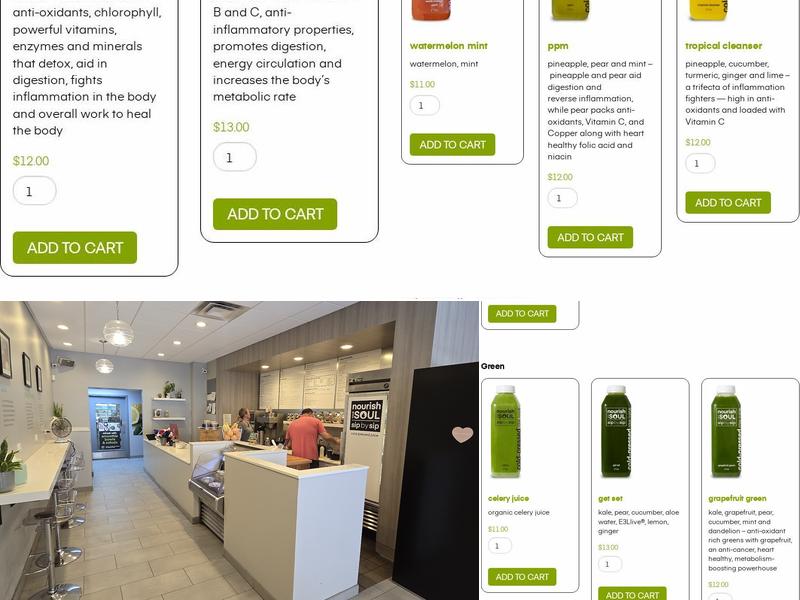 Nourish Your Soul Menu