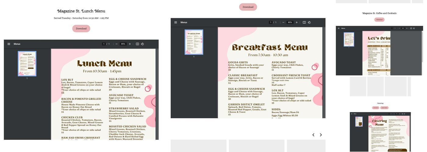 Bittersweet Confections Menu
