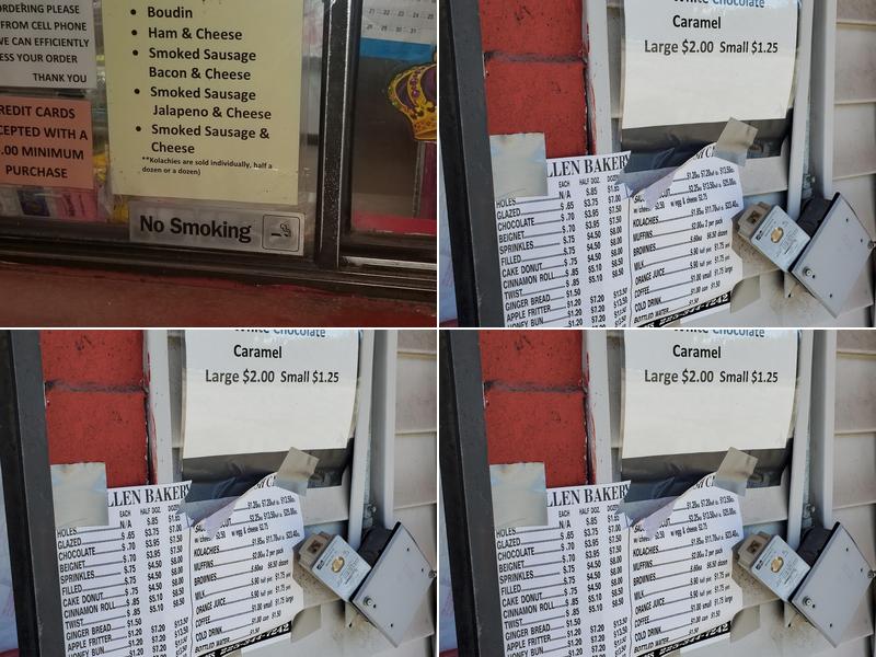 Port Allen Bakery Menu