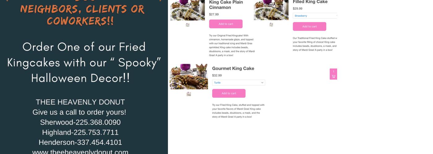 Thee Heavenly Doughnut Menu