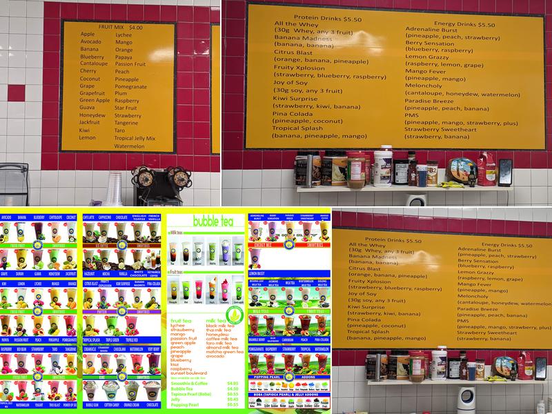 Paradise Smoothie Menu