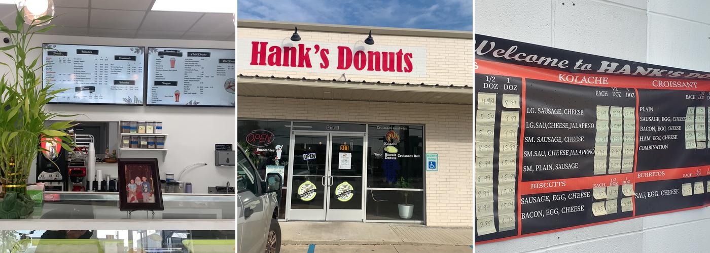 Hank's Donuts Menu