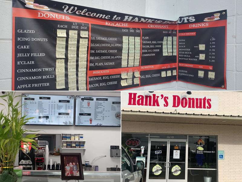 Hank's Donuts Menu
