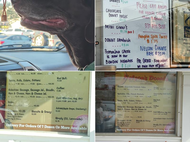 Nelson's Donuts Menu