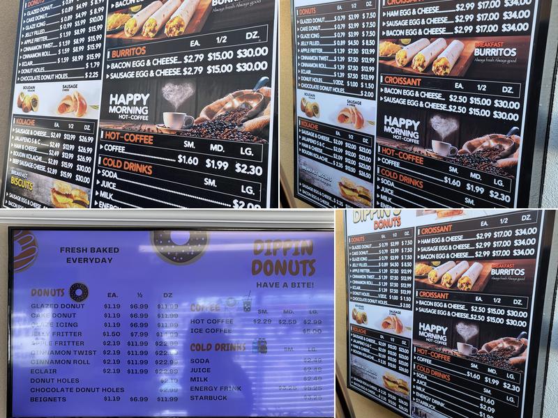 Dippin Donuts Menu