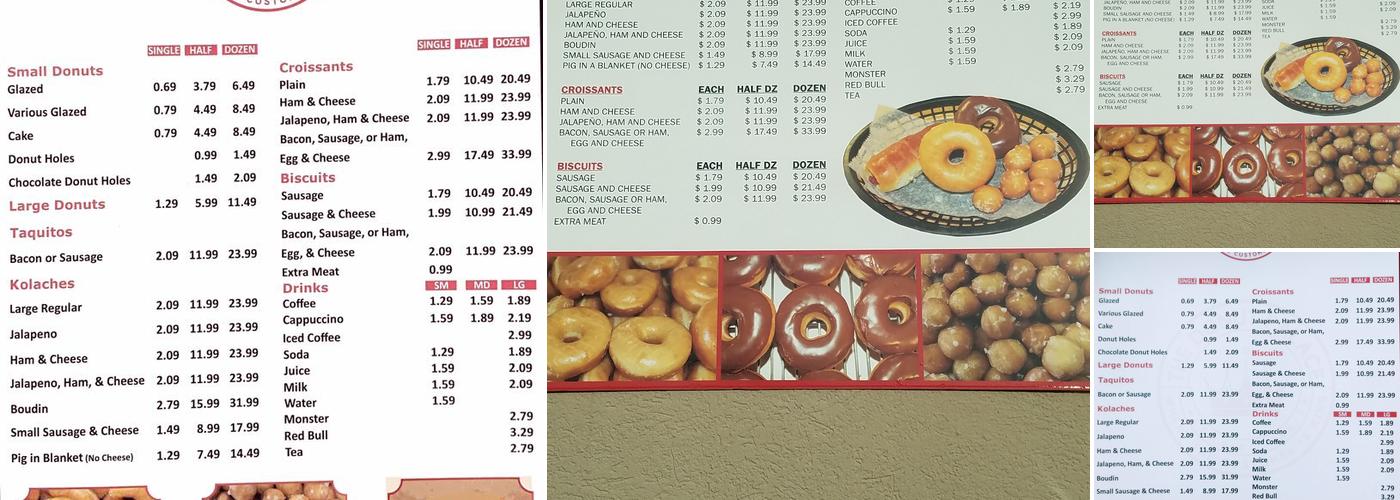 Donut Palace Menu