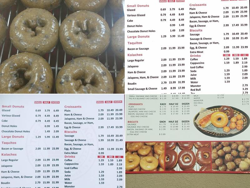 Donut Palace Menu