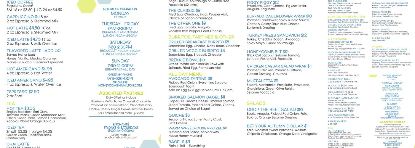 Honeycomb Menu
