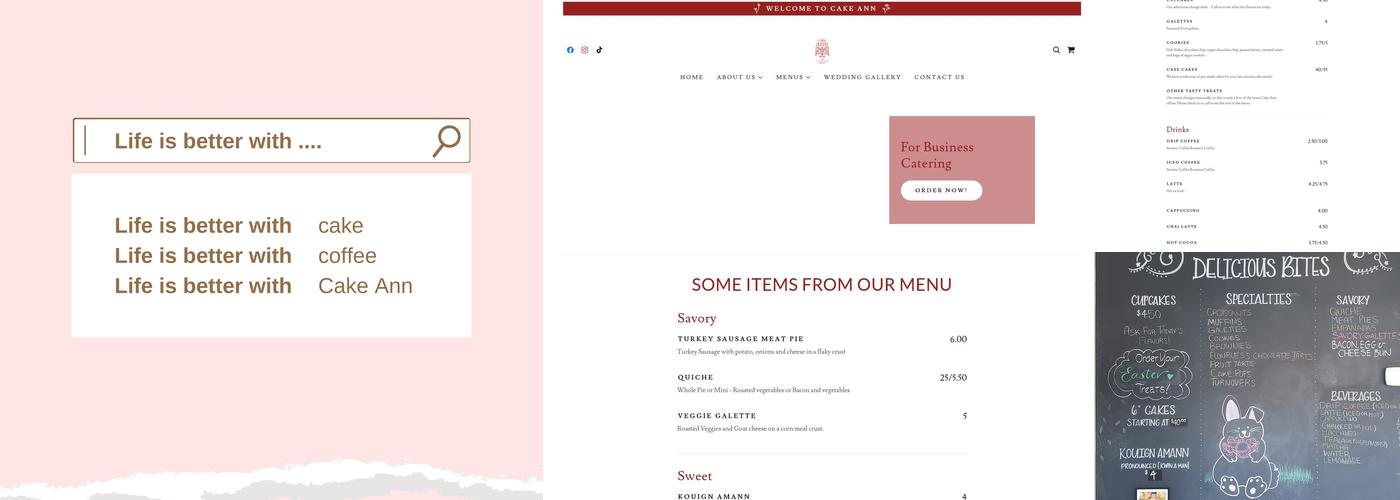 Cake Ann Menu