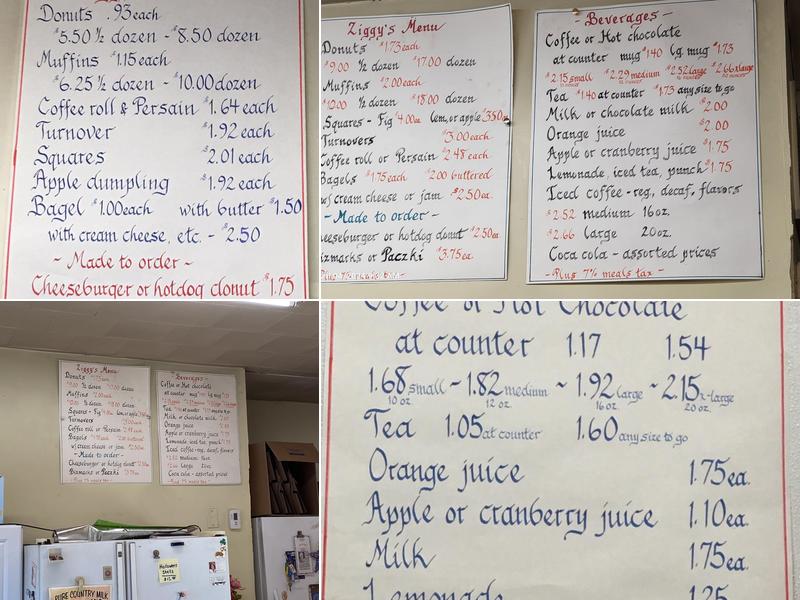 Ziggy's & Sons Donuts Menu