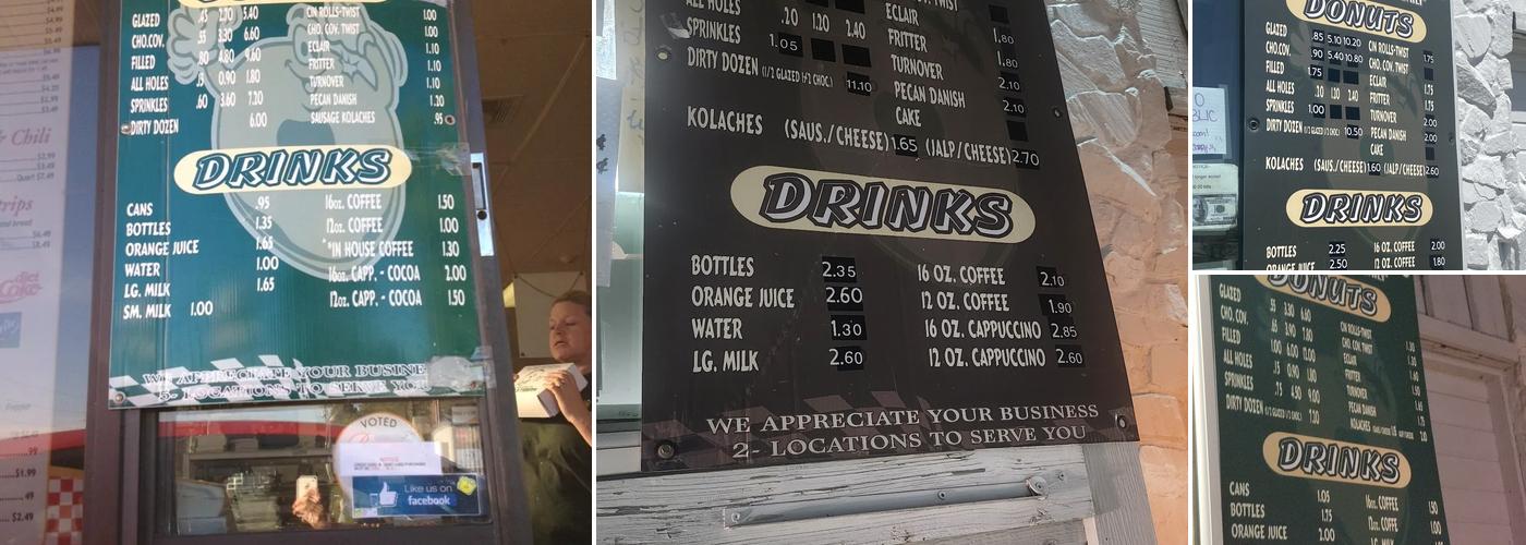 Haskell Donuts Menu