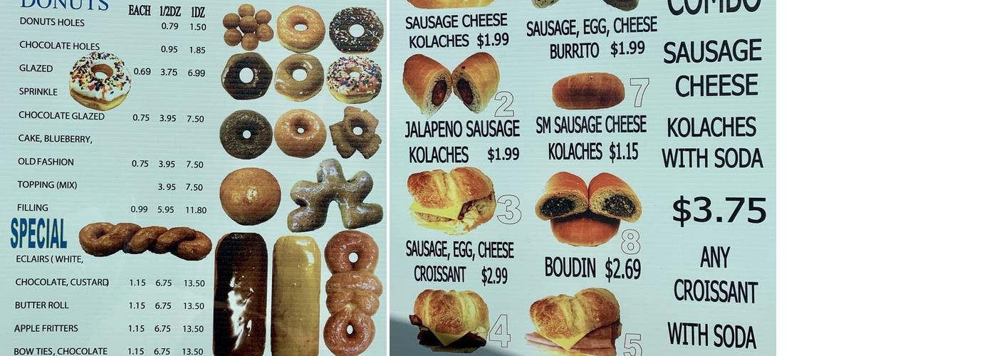 Bestz Donuts Menu