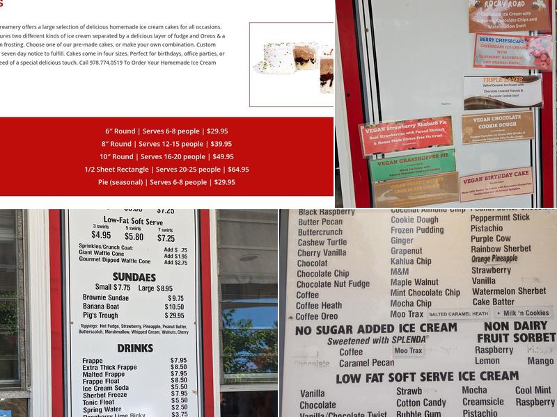 Cherry Farm Creamery Menu