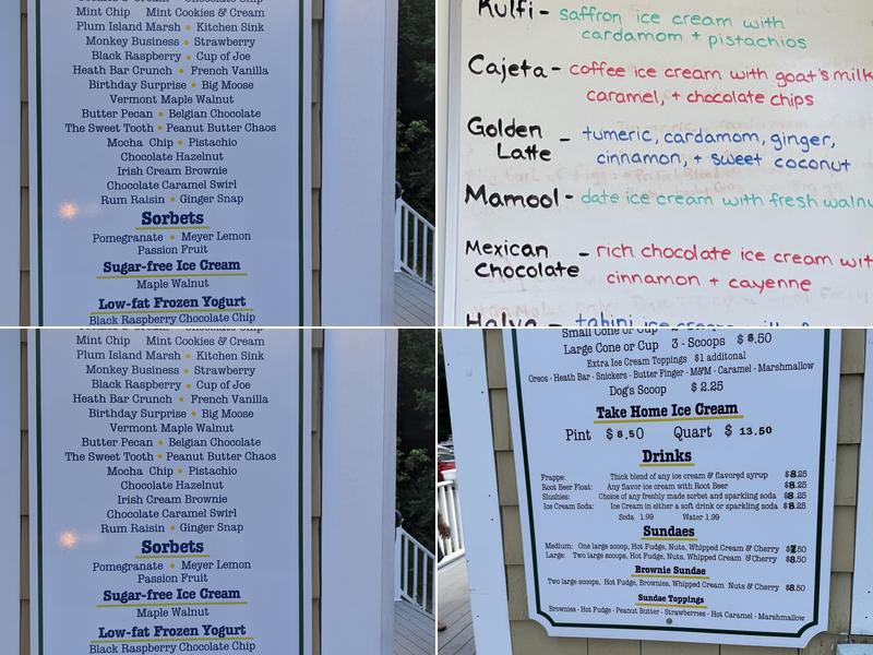 OLDE TOWN ICE CREAM Menu